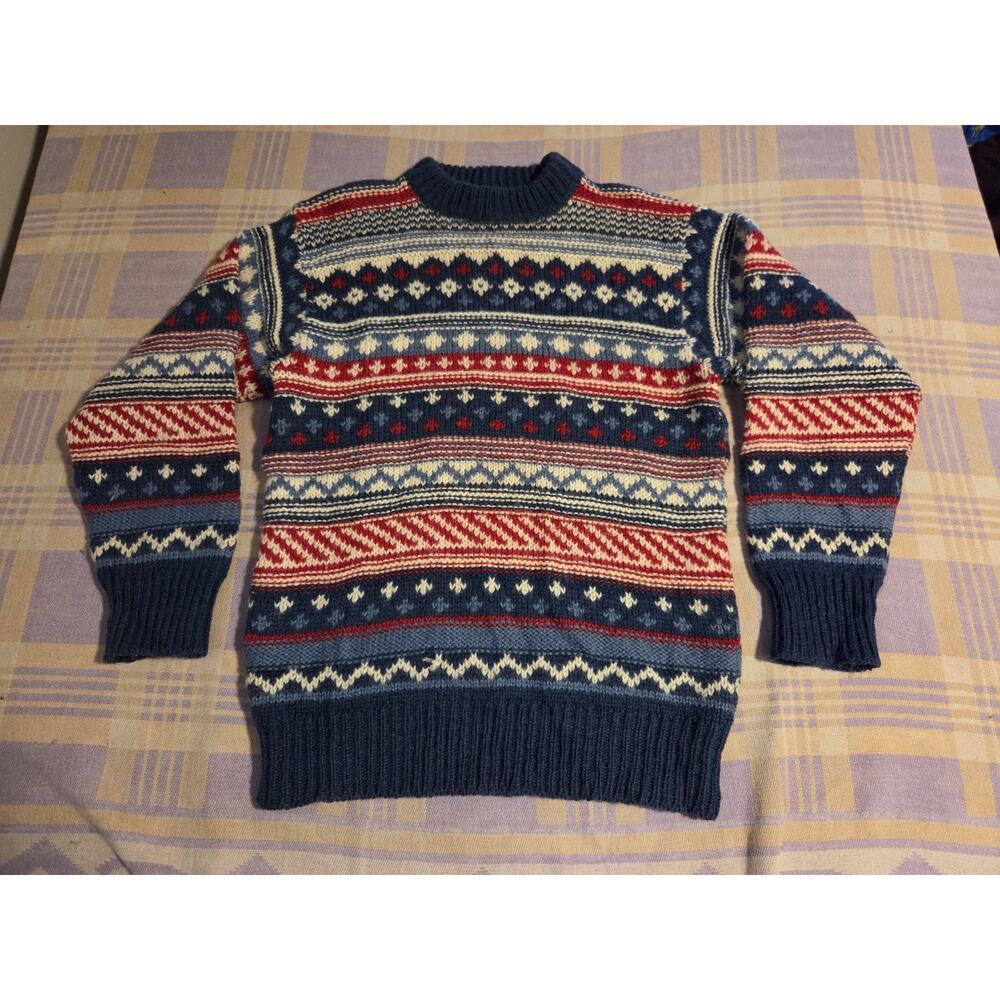 Vintage Runox Scandinavian Nordic Sweater Pullover 100% Pure New Wool Denmark
